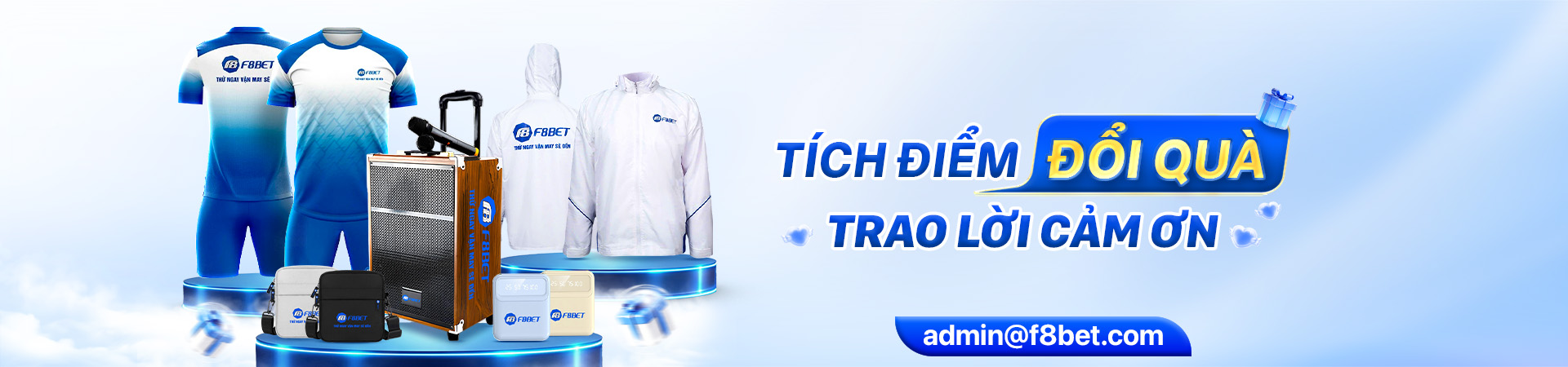 f8bet banner tích điểm đổi quà tặng